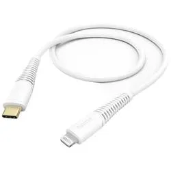 Hama, hama 00201603 Ladekabel, USB-C - Lightning, 1,5 m, Weiß