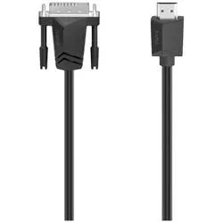 Hama DVI Adapterkabel DVI-D 24+1pol. Stecker, HDMI-A Stecker 3 m Schwarz 00200716 4K UHD DVI-Kabel