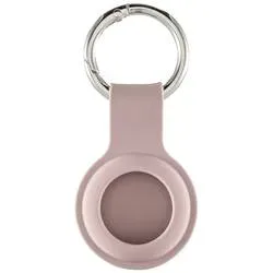 hama 00215627 Schlüsselanhänger Fantastic Feel für Apple AirTag, Silikon-Look, Nude