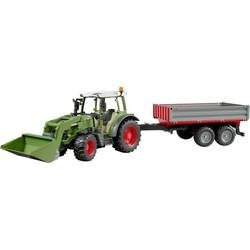 Bruder, Fendt Vario 211 mit Frontlader und Bordwandanhänger, Modellfahrzeug