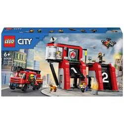 LEGO, 60414 Feuerwehrstation mit Drehleiterfahrzeug Multicolor