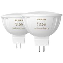 Philips Hue, Philips Hue Smarte LED-Leuchte "White & Col. Amb. MR16 Doppelpackpack, 2x400 lm" GU 5,3
