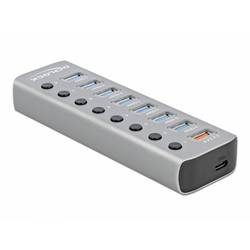 DeLock - 63264 Schnittstellen-Hub USB 3.2 Gen 1 (3.1 Gen 1) Type-B Grau