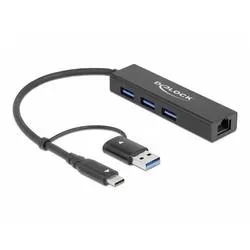 undefined, Delock USB-Hub 3.0 Typ-C + LAN