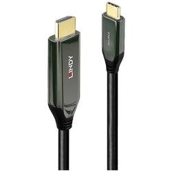 LINDY USB-C® Adapterkabel USB-C® Stecker, HDMI-A Stecker 1.00 m Schwarz 43367 8K UHD HDMI-Kabel