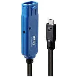 LINDY, LINDY USB-Kabel USB 3.2 Gen1 USB-A Buchse, USB-C® Stecker 8.00 m Schwarz/Blau 43381