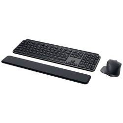 Logitech MX Keys S Combo Bluetooth® Tastatur, Maus-Set Beleuchtet, Ergonomisch, Multipair-Funktion, Handballenauflage