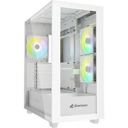 Sharkoon Rebel C60 RGB White Midi-Tower PC-Gehäuse Weiß 2 vorinstallierte Lüfter, 1 vorinstallierter Lüfter,