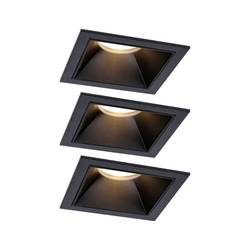 Paulmann 93125 Cole LED-Einbauleuchte 3er Set LED LED fest eingebaut 18 W Schwarz