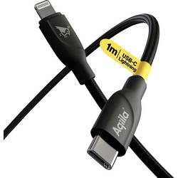 Aqiila Cablebird CB21 USB-C® Kabel USB 2.0 Apple Lightning Stecker 1.00 m Schwarz AQCBPBICB1BD850