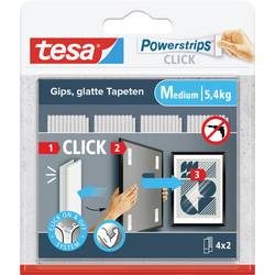 tesa, TESA Powerstrips 4x2 Streifen 77721-00000 Click Medium, Klettband