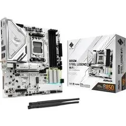 ASRock B850M Steel Legend Mainboard Sockel (PC) AMD® AM5 Formfaktor (Details) Micro-ATX Mainboard-Chipsatz AMD® B850