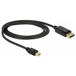 Delock Mini-DisplayPort / DisplayPort Anschlusskabel Mini DisplayPort Stecker, DisplayPort Stecker 1 m Schwarz 82698
