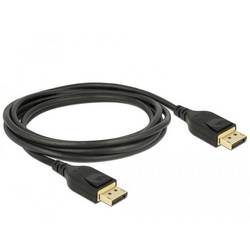 Delock DisplayPort Anschlusskabel DisplayPort Stecker 2 m Schwarz 85660 vergoldete Steckkontakte, verdrillt, dreifach