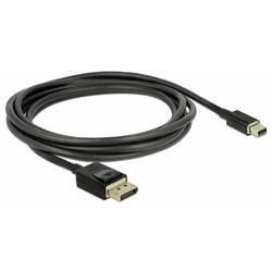 Delock Mini-DisplayPort / DisplayPort Anschlusskabel Mini DisplayPort Stecker, DisplayPort Stecker 2 m Schwarz 84928