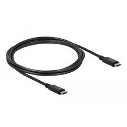 Delock USB-C® Kabel USB4® USB-C® Stecker, USB-C® Stecker 2.00 m Schwarz 86980