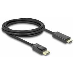 Delock DisplayPort / HDMI Anschlusskabel DisplayPort Stecker, HDMI-A Stecker 2 m Schwarz 82587 dreifach geschirmt,