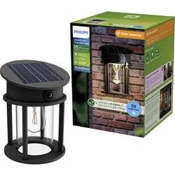 Philips LED Geri 929004633001 Solar-Außenwandleuchte mit Bewegungsmelder LED 3.2 W Schwarz