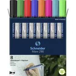 Schneider, Schneider Whiteboard-Marker Maxx 290 Mehrfarbig 1-3 mm 8 Stück