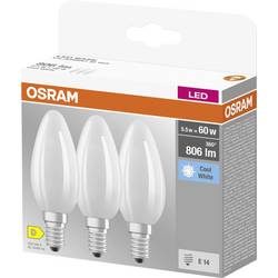 OSRAM HOMELIGHTING 4058075592575 LED EEK D (A - G) E14 Kerzenform 5.5 W = 60 W Kaltweiß (Ø x L) 35 mm x 100 mm 3 St.