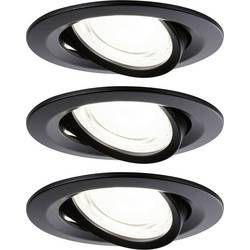 Paulmann 92457 Nova Coin LED-Einbauleuchte 3er Set LED 2.8 W Schwarz (matt)
