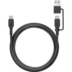 GP USB-Kabel USB-C®, USB-A Stecker 1.50 m Schwarz GPCBCCBVBKUSB971