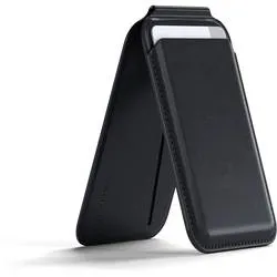 Satechi Magnetic Wallet Stand Leder Case Apple iPhone (MagSafe) Schwarz ST-VLWK