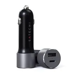 Satechi ST-TCPDCCM Ladeadapter 72 W 1x USB-A, 1x USB-C® Anthrazit Innenbereich