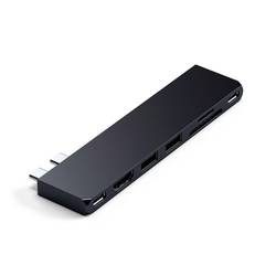 Satechi - Dual USB-C Pro Hub Slim, Schwarz, One Size