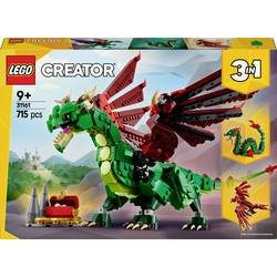 LEGO, 31161 Creator 3-in-1 Grüner Drache, Konstruktionsspielzeug