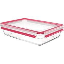 Emsa - Dose Glas Clip&amp Close rechteckig 3.0l N1041200, 3 L, Transparent