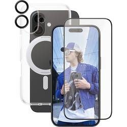 Care By Panzerglass, CARE by PanzerGlass Displayschutzglas "3-in-1 Protection, Ceramic Glass, Kickstand Case, Lens Cover" für Apple iPhone 16 Displayschutzfolie, Schutzfolie, Bildschirmschutz, kratz- & stossfest