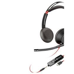 HP Poly Headset Blackwire C5220 Stereo USB- On Ear Headset Stereo Schwarz Noise Cancelling Computer