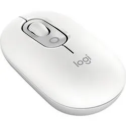 Logitech POP Maus Bluetooth® Optisch Weiß 4 Tasten 4000 dpi Easy Switch 3 Geräte, Integriertes Scrollrad