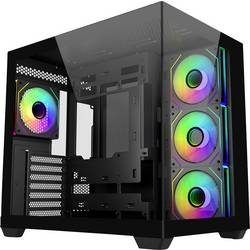 Cooler Master Elite 681 Midi-Tower PC-Gehäuse Schwarz 4 Vorinstallierte LED Lüfter, Seitenfenster