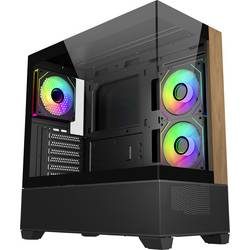 Cooler Master Elite 690 Midi-Tower PC-Gehäuse Schwarz 3 Vorinstallierte LED Lüfter, Seitenfenster
