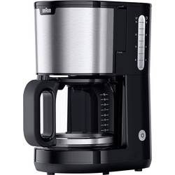 Braun KF 1500 BK Kaffeemaschine Schwarz, Edelstahl Fassungsvermögen Tassen=10 Glaskanne