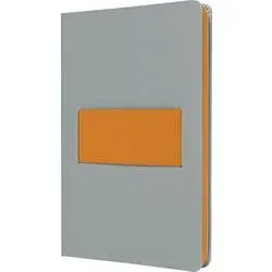 Sigel, SIGEL Notizbuch Linescape A5 LS200 grau/orange kariert 176 S.