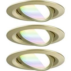 Paulmann 92436 LED-Deckenleuchte, LED-Einbauleuchte LED-Modul LED 6 W Gold (matt)