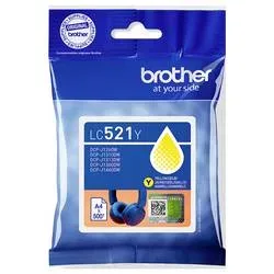Brother, BROTHER Tintenpatrone yellow LC-521Y DCP-J1360DW 500 Seiten