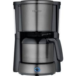 Severin 9343 Kaffeemaschine Stahl, Schwarz Fassungsvermögen Tassen=8 Timerfunktion, mit Filterkaffee-Funktion