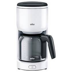 Braun Braun KF 3100 WH Filterkaffeemaschine - Kaffeemaschine Weiß Fassungsvermögen Tassen=10 mit Filterkaffee-Funktion