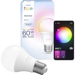 Philips Hue, Philips Hue Smarte LED-Leuchte "Essential, E27, 8 W, White & Colour" E27