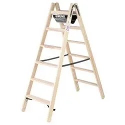 MUNK Günzburger Steigtechnik 033812 Holz Stufen-Stehleiter 11 kg