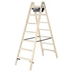 MUNK Günzburger Steigtechnik 033814 Holz Stufen-Stehleiter 12.8 kg