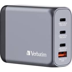 Verbatim, VERBATIM Charger 100W GaN grey 32202 3xUSB-C 1xUSB-A +Adapter UK/US