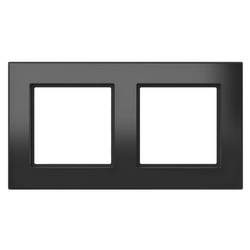 Homematic IP Funk Rahmen kompatibel mit Homematic IP IP Glasrahmen ? 2-fach, schwarz