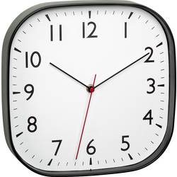 TFA Dostmann 60.3076.01 Quarz Wanduhr 27.9 cm x 4.9 cm x 27.9 cm Schwarz Leisegang-Uhrwerk