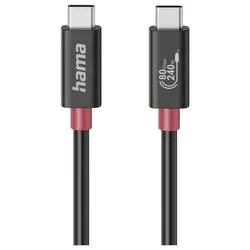 hama 00200799 USB-C-Kabel, E-Marker, USB4 Gen4, 80 Gbit/s, 5 A, 240 W, 1,00 m