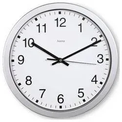 hama 00185870 Wanduhr Mallorca, Ø 30 cm, Silber